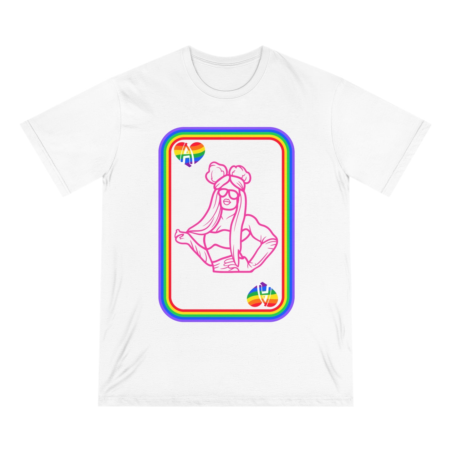 Ace of Rainbows M、オーガニック ステープル T シャツ