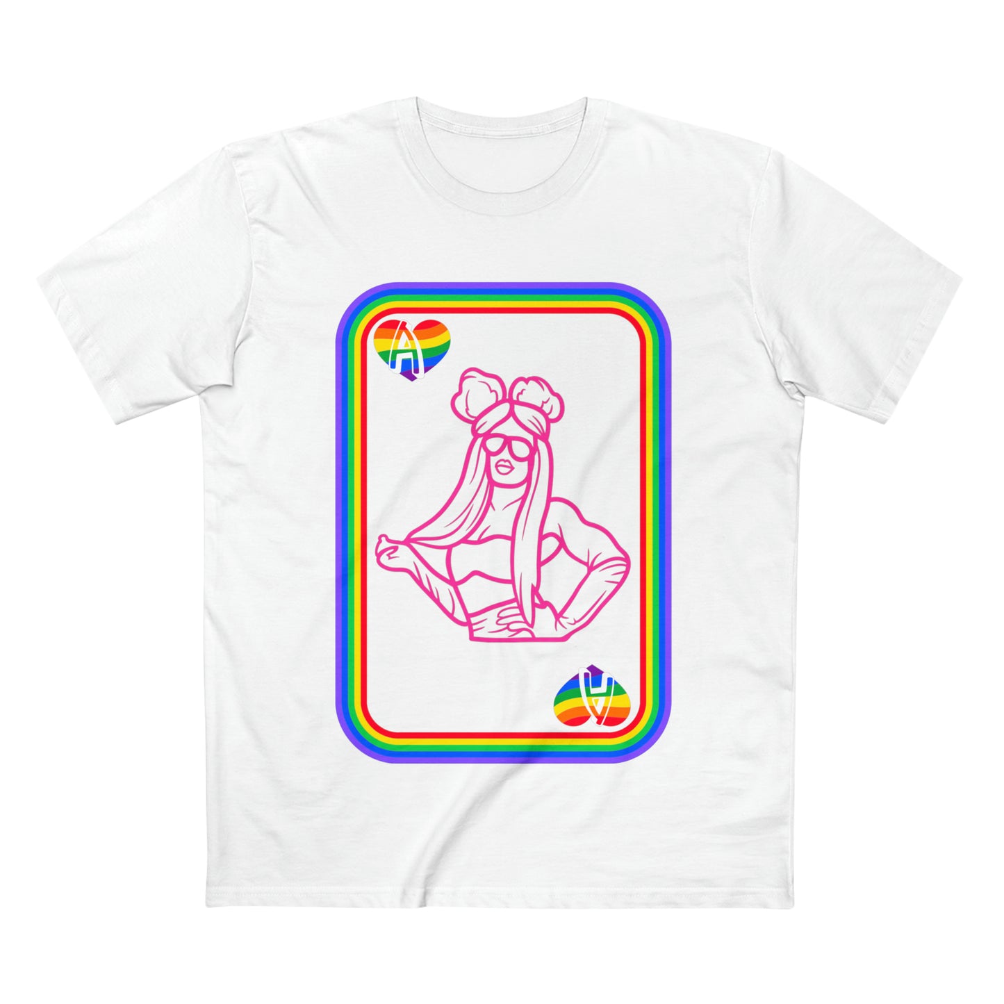 Ace of Rainbows M、メンズ ステープル T シャツ