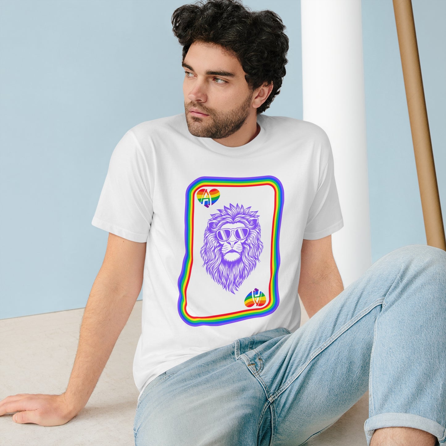Ace of Rainbows G、オーガニック ステープル T シャツ