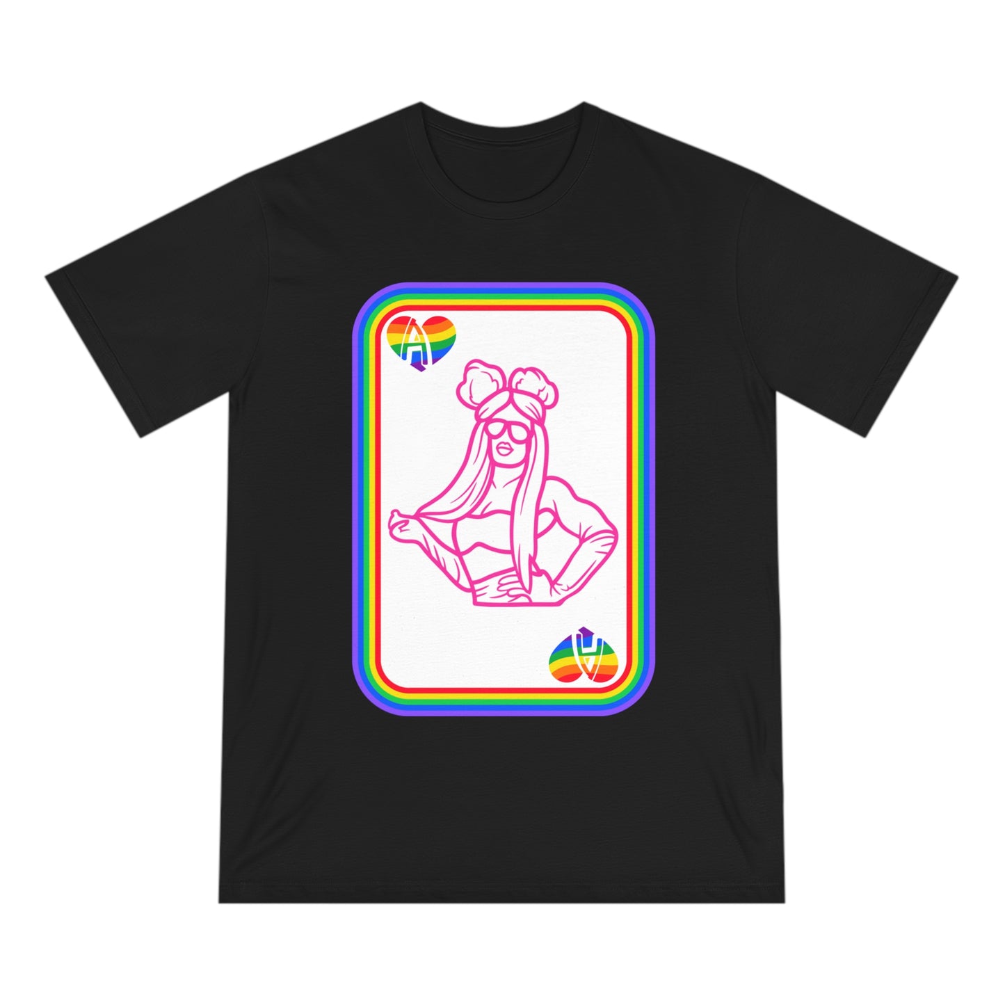 Ace of Rainbows M、オーガニック ステープル T シャツ