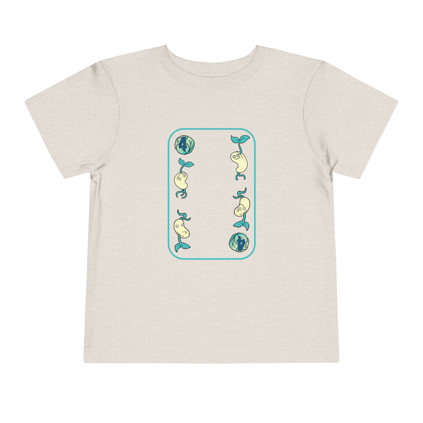 Four of Cabbages Toddler Short Sleeve Tee