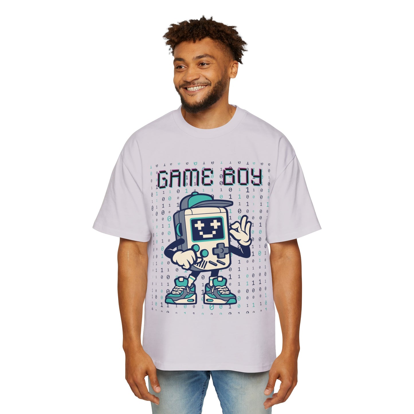 Game Boy, Men's Heavy Oversized Tee