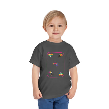 Three of Rainbows Toddler Short Sleeve Tee