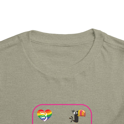 Three of Rainbows Toddler Short Sleeve Tee