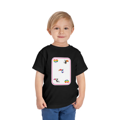 Three of Rainbows Toddler Short Sleeve Tee