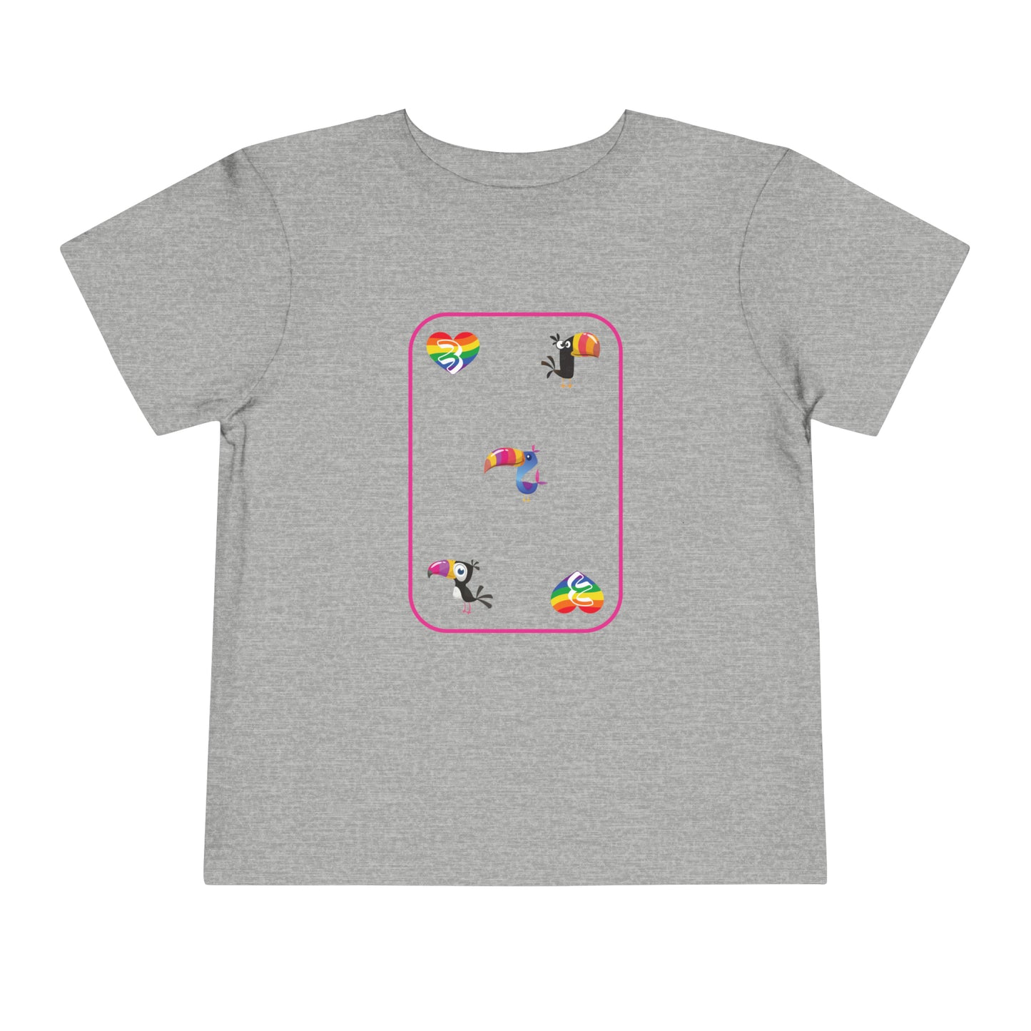 Three of Rainbows Toddler Short Sleeve Tee