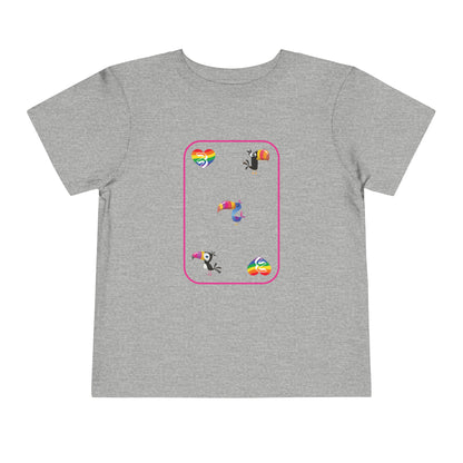 Three of Rainbows Toddler Short Sleeve Tee