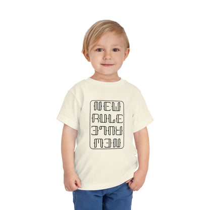 New Rule B&W Toddler Short Sleeve Tee