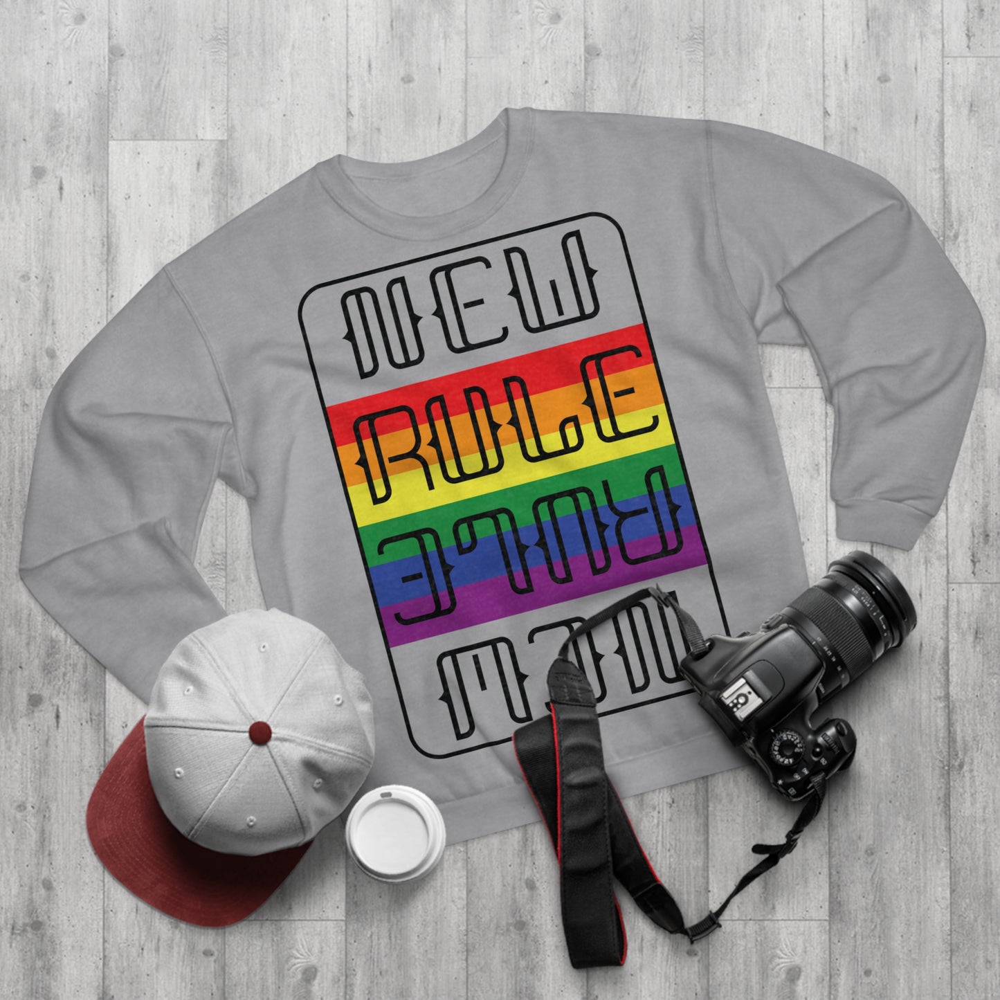 New Rule Rainbow Unisex Crew Neck Sweatshirt (EU)