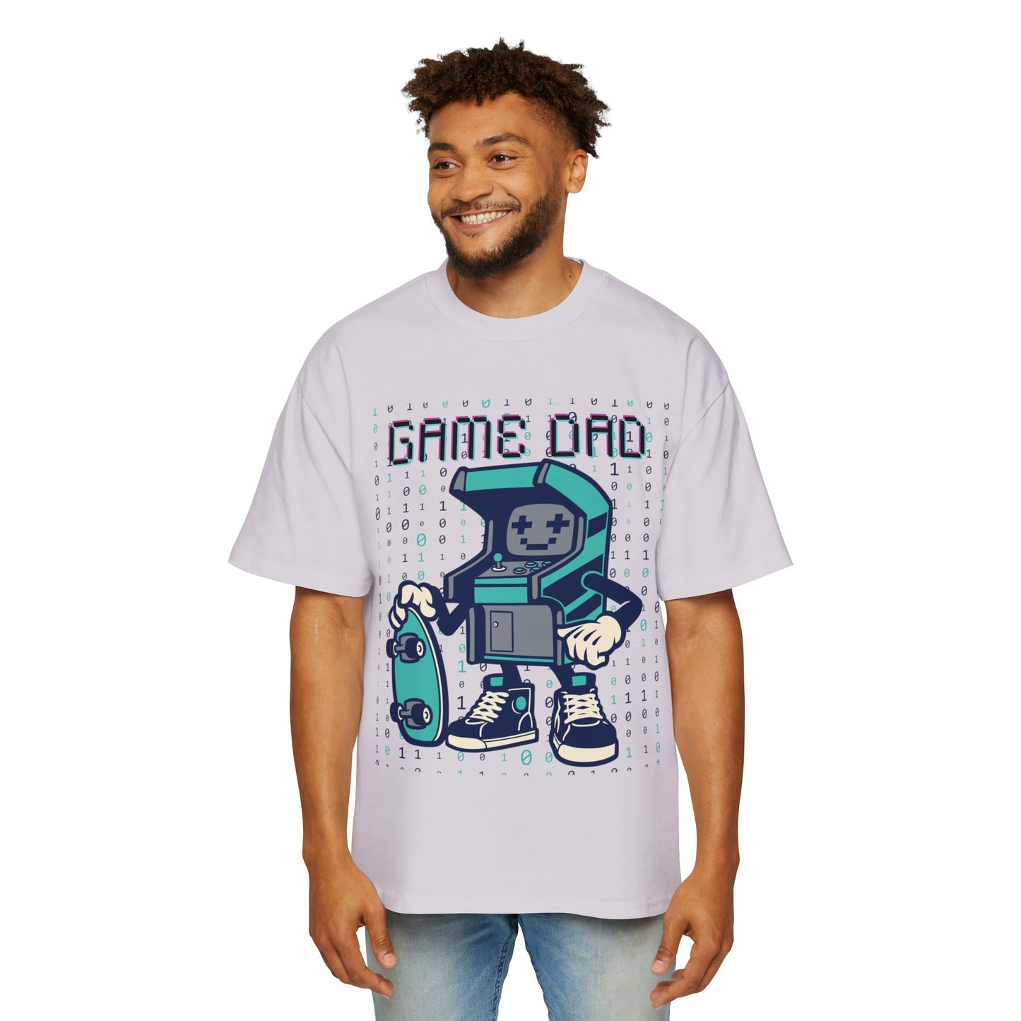 Game Dad, Men's Heavy Oversized Tee