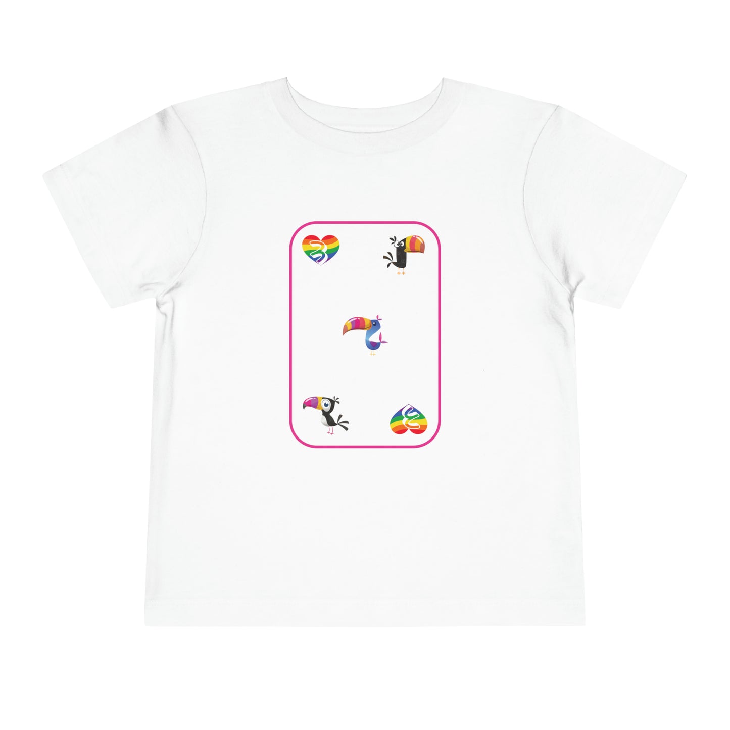 Three of Rainbows Toddler Short Sleeve Tee