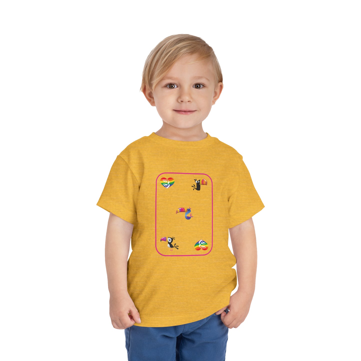 Three of Rainbows Toddler Short Sleeve Tee