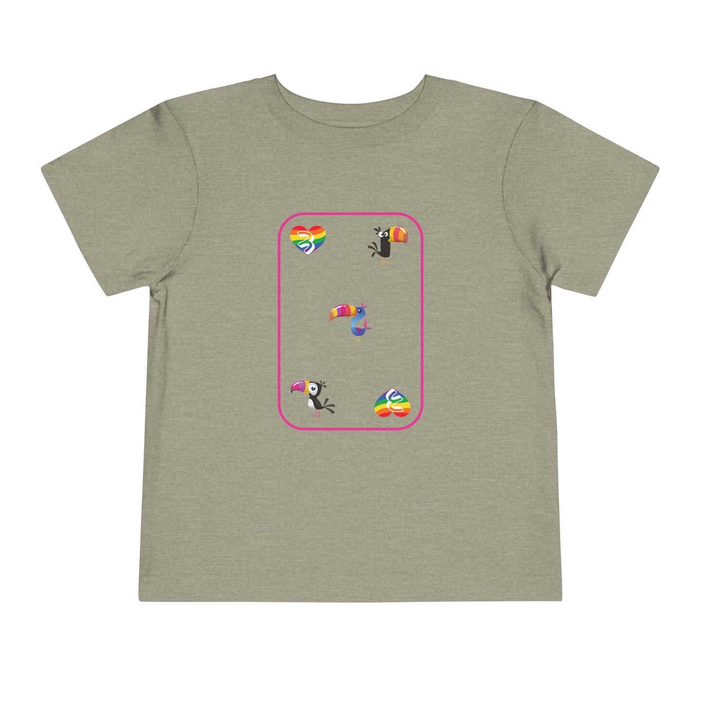 Three of Rainbows Toddler Short Sleeve Tee