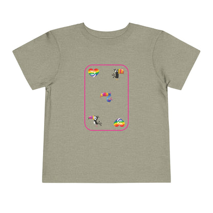 Three of Rainbows Toddler Short Sleeve Tee