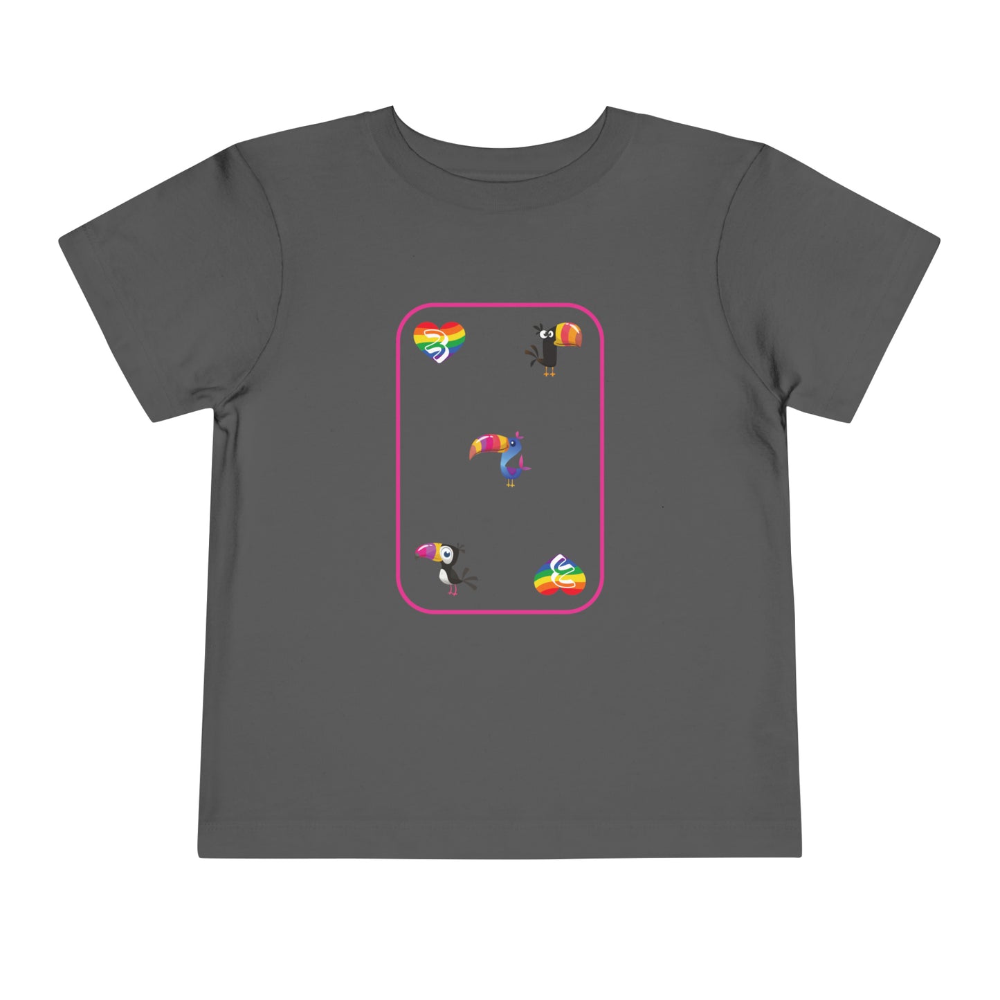 Three of Rainbows Toddler Short Sleeve Tee