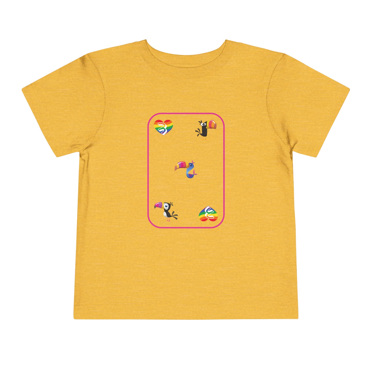 Three of Rainbows Toddler Short Sleeve Tee