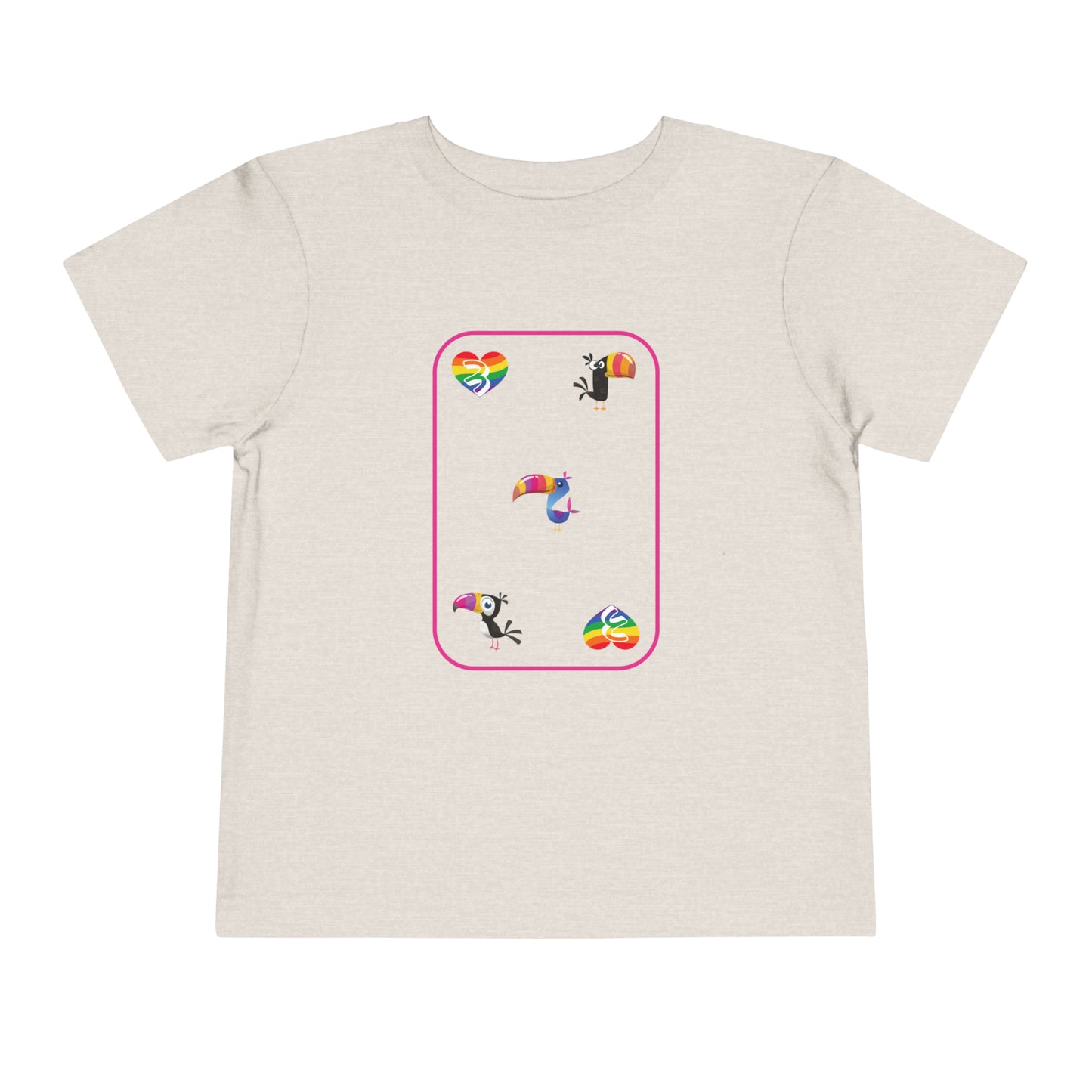 Three of Rainbows Toddler Short Sleeve Tee