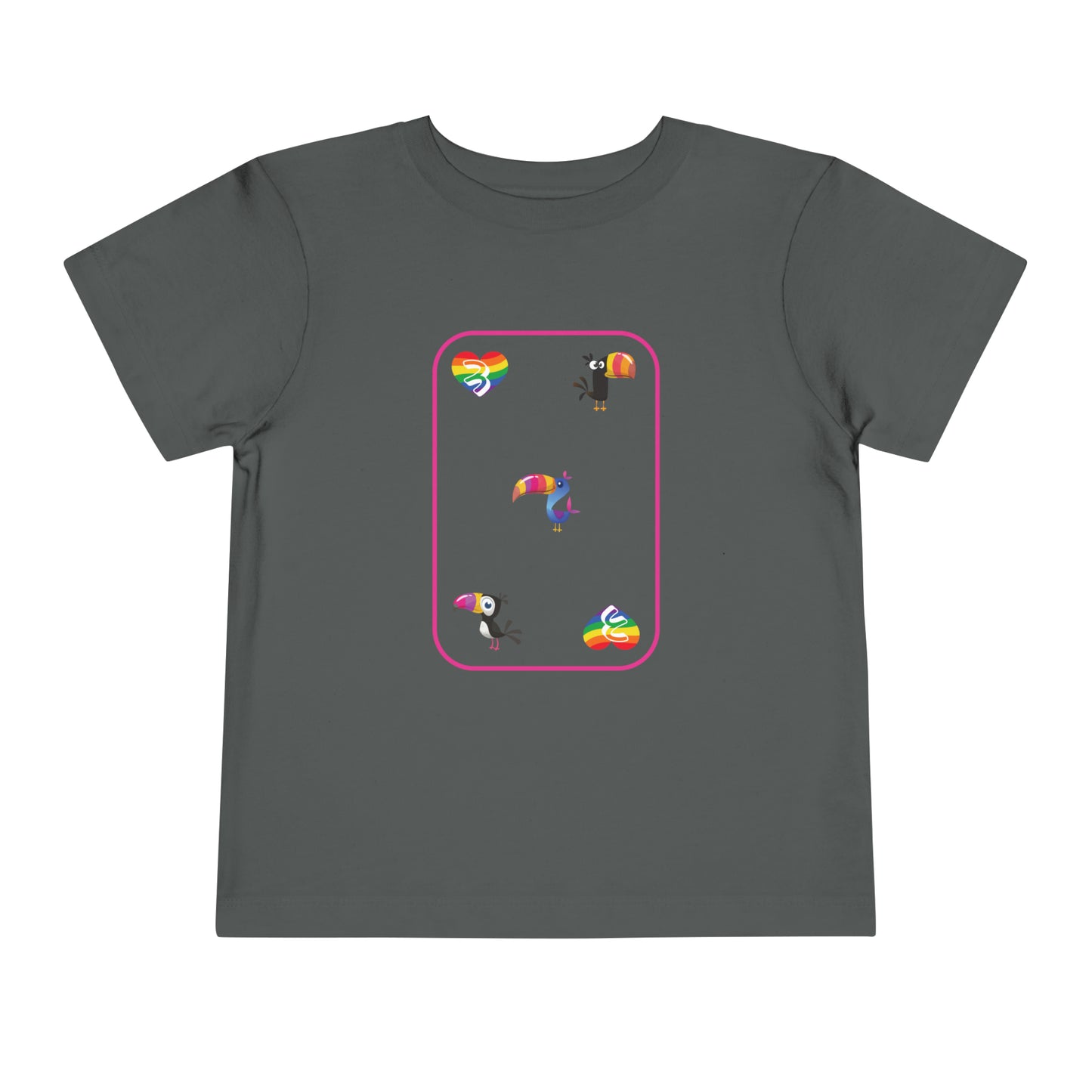 Three of Rainbows Toddler Short Sleeve Tee