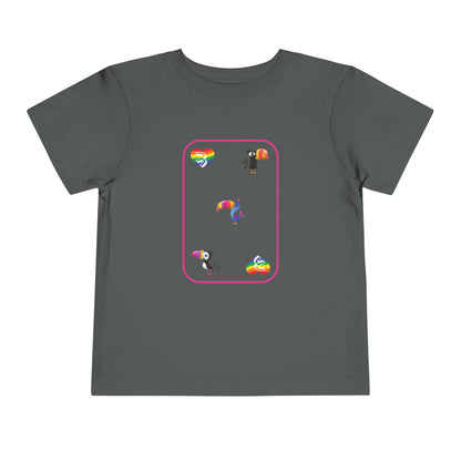 Three of Rainbows Toddler Short Sleeve Tee