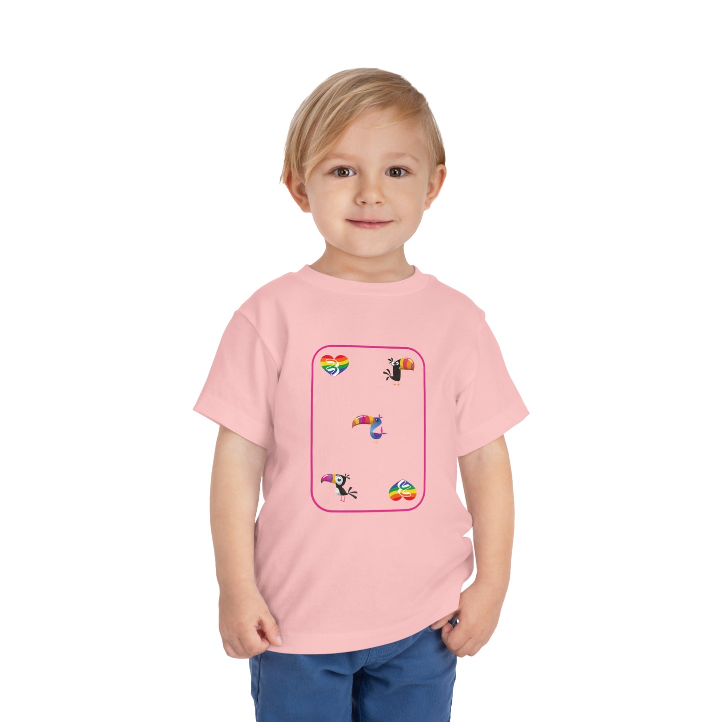 Three of Rainbows Toddler Short Sleeve Tee